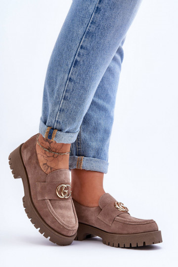 Dámske topánky zo semišu s ozdobami béžová Rosefalls