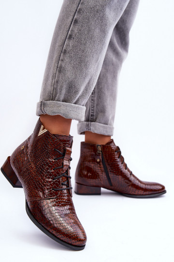 Dámske čižmy Máciejka 5743C-02 Hnedá farba