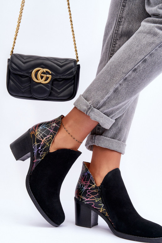 Dámske čižmy s podpätkami Máciejka 04492-99 čierna Dámske čižmy s podpätkami Máciejka 04492-99 čierna