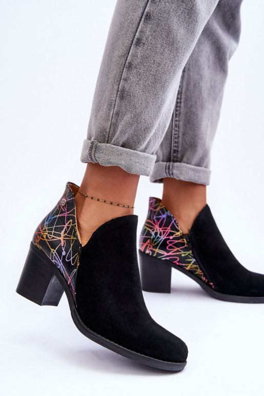 Dámske čižmy s podpätkami Máciejka 04492-99 čierna Dámske čižmy s podpätkami Máciejka 04492-99 čierna