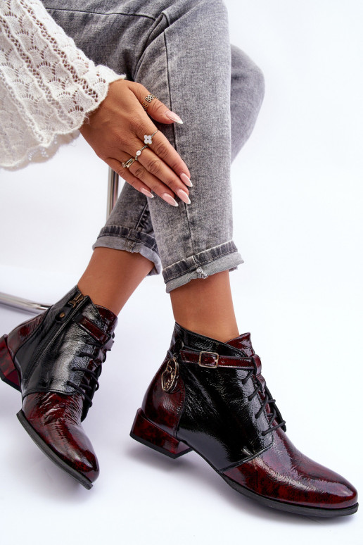 Dámske čižmy Topánky Máciejka 5743A-23 bordová Dámske čižmy Topánky Máciejka 5743A-23 bordová