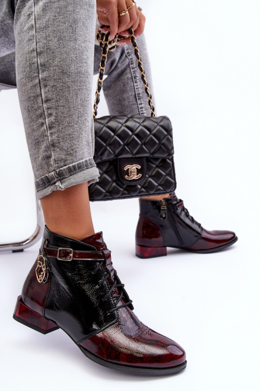 Dámske čižmy Topánky Máciejka 5743A-23 bordová Dámske čižmy Topánky Máciejka 5743A-23 bordová