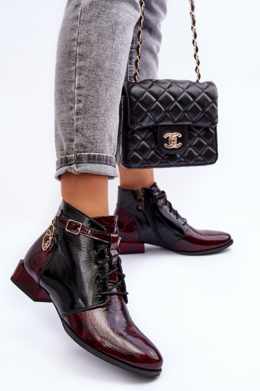 Dámske čižmy Topánky Máciejka 5743A-23 bordová Dámske čižmy Topánky Máciejka 5743A-23 bordová