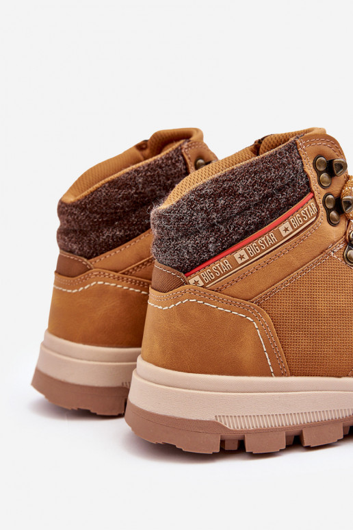 pánske turistické topánky Big Star KK174217 Hnedá farba pánske turistické topánky Big Star KK174217 Hnedá farba