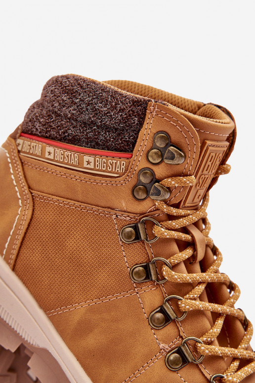 pánske turistické topánky Big Star KK174217 Hnedá farba pánske turistické topánky Big Star KK174217 Hnedá farba