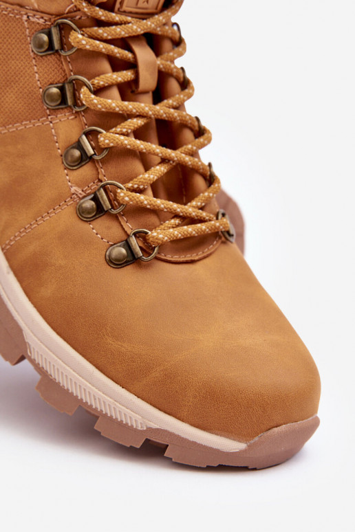 pánske turistické topánky Big Star KK174217 Hnedá farba pánske turistické topánky Big Star KK174217 Hnedá farba