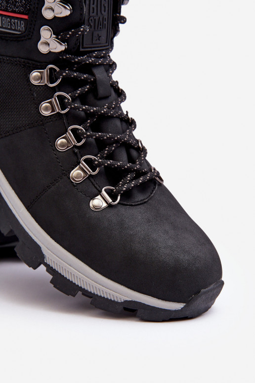 pánske turistické topánky Big Star KK174215 čierna pánske turistické topánky Big Star KK174215 čierna