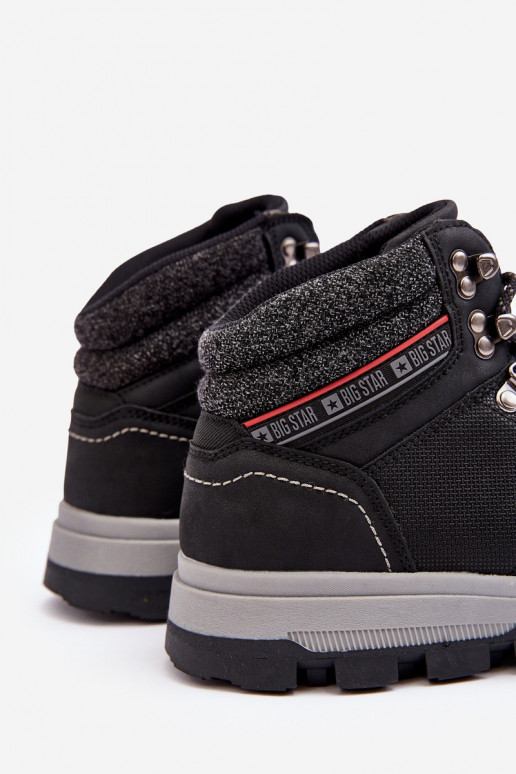 pánske turistické topánky Big Star KK174215 čierna pánske turistické topánky Big Star KK174215 čierna