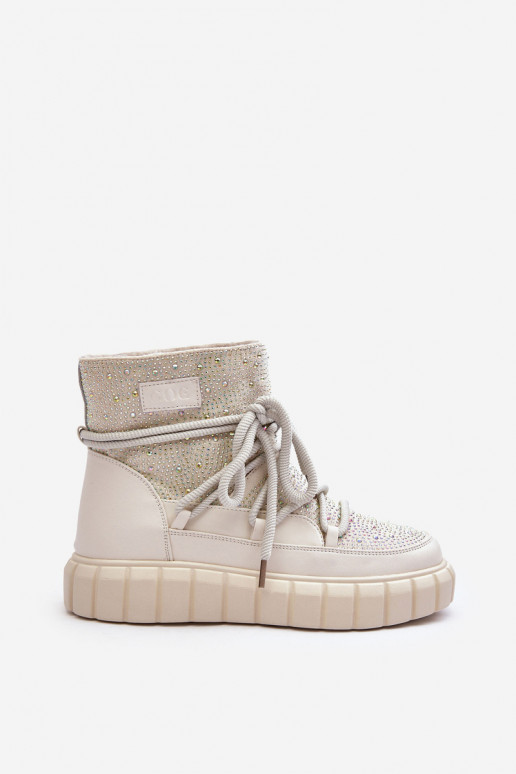 zahriať sa Snehule Zdobené S kamienkami GOE MM2N4081 béžová zahriať sa Snehule Zdobené S kamienkami GOE MM2N4081 béžová