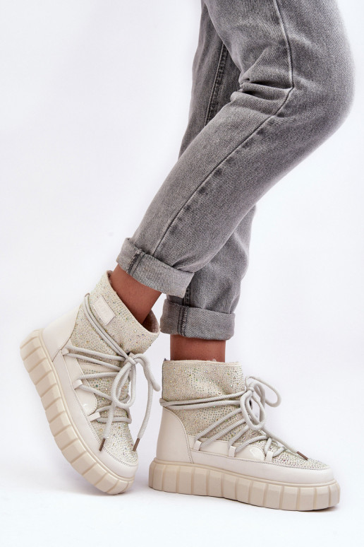 zahriať sa Snehule Zdobené S kamienkami GOE MM2N4081 béžová zahriať sa Snehule Zdobené S kamienkami GOE MM2N4081 béžová