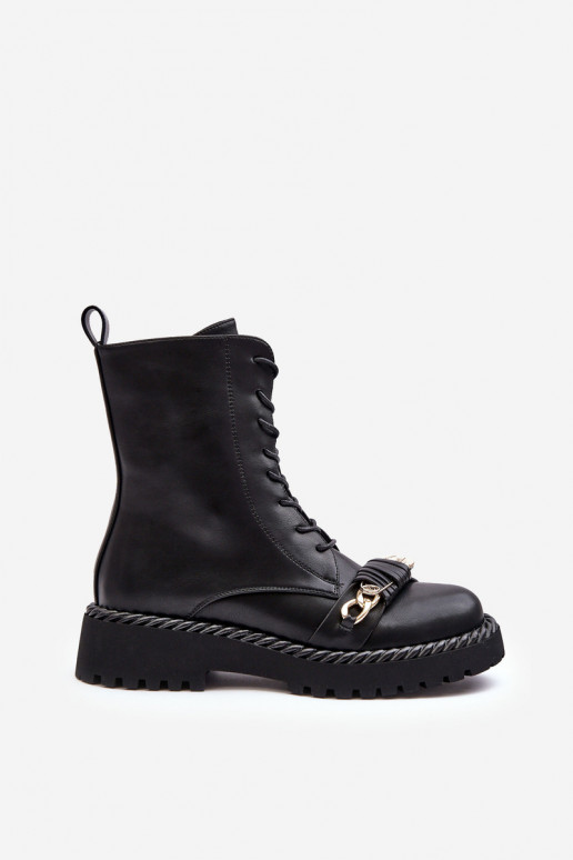 Dámske čižmy vysoké jazdecké čižmy s ozdobami čierna S.Barski MR870-68 Dámske čižmy vysoké jazdecké čižmy s ozdobami čierna S.Barski MR870-68