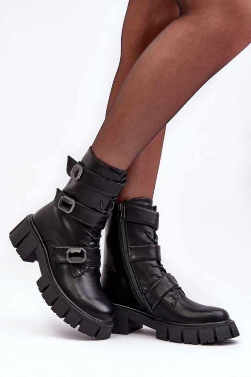 vysoké jazdecké čižmy Dámske čižmy z pravej kože čierna S.Barski MR870-62 vysoké jazdecké čižmy Dámske čižmy z pravej kože čierna S.Barski MR870-62