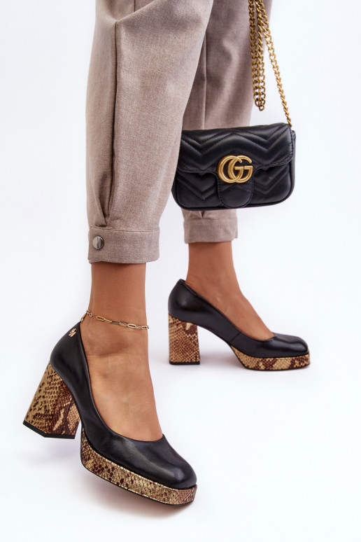 Módne Kožené Topánky Laura Messi 2599 čierna Módne Kožené Topánky Laura Messi 2599 čierna