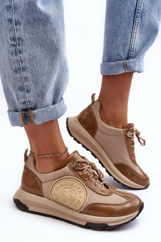 Dámske tenisky Kožené Máciejka 06295-04 béžová Dámske tenisky Kožené Máciejka 06295-04 béžová