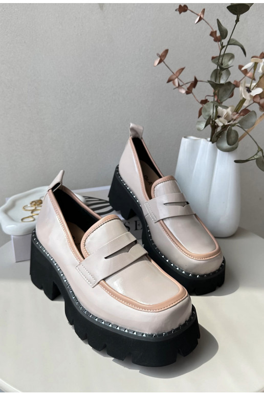 Kožené Dámske Mokasíny D&A MR870-32 béžová Kožené Dámske Mokasíny D&A MR870-32 béžová