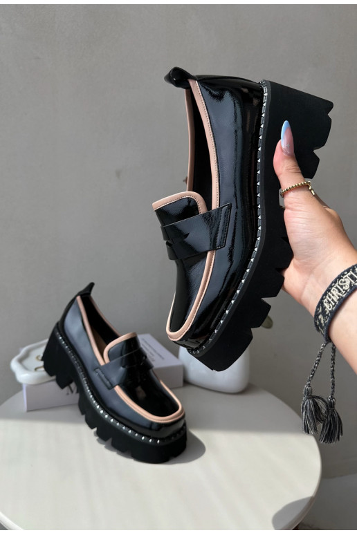 Kožené Dámske Mokasíny D&A MR870-32 čierna