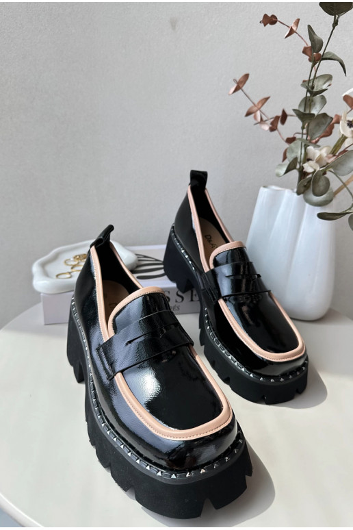 Kožené Dámske Mokasíny D&A MR870-32 čierna