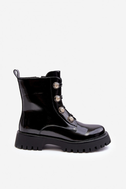 Dámske zahriať sa Čižmy S Ornatemi Guzikami D&A MR870-51 čierna Dámske zahriať sa Čižmy S Ornatemi Guzikami D&A MR870-51 čierna