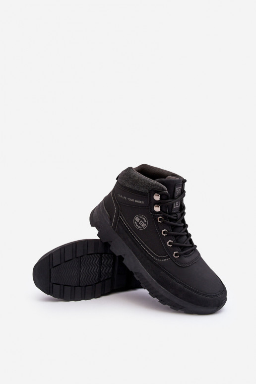 pánske turistické topánky čierna Big Star MM174016