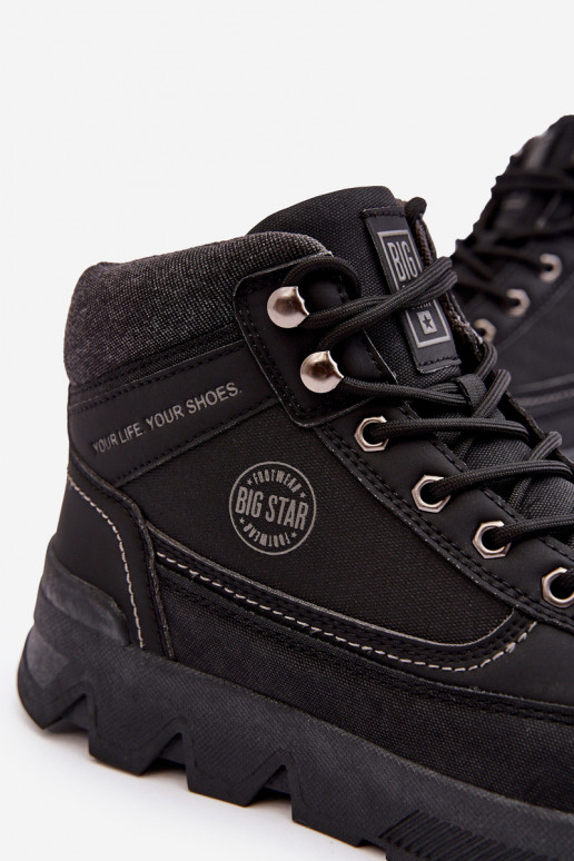 pánske turistické topánky čierna Big Star MM174016