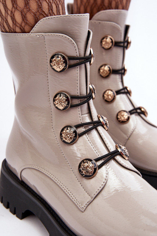 Dámske zahriať sa Čižmy S Ornatemi Guzikami D&A MR870-51 slonovina Dámske zahriať sa Čižmy S Ornatemi Guzikami D&A MR870-51 slonovina