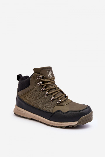 Dámske zateplené turistické topánky khaki farby Big Star MM274480