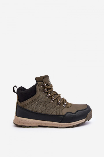 Dámske Vyhrievané turistické topánky khaki farby Big Star MM274480 2
