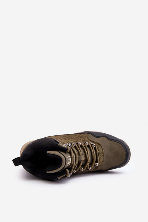 Dámske Vyhrievané turistické topánky khaki farby Big Star MM274480 Dámske Vyhrievané turistické topánky khaki farby Big Star MM274480