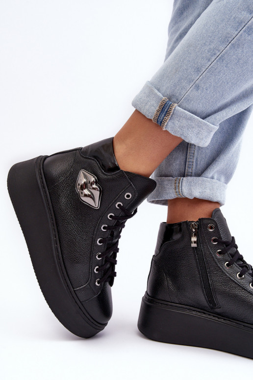 Bežná obuv Vysoká so zipsami Lemar čierna Katerin Bežná obuv Vysoká so zipsami Lemar čierna Katerin