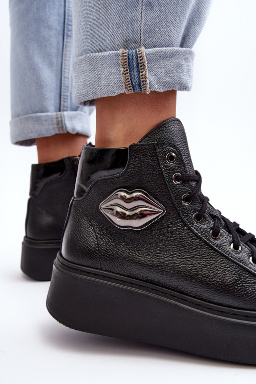 Bežná obuv Vysoká so zipsami Lemar čierna Katerin Bežná obuv Vysoká so zipsami Lemar čierna Katerin