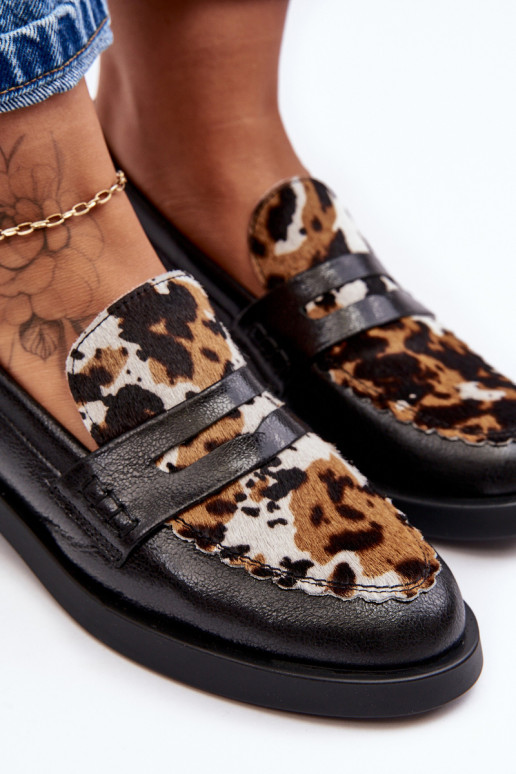 Kožené topánky dámske mokasíny Máciejka 06250-01 čierna Kožené topánky dámske mokasíny Máciejka 06250-01 čierna