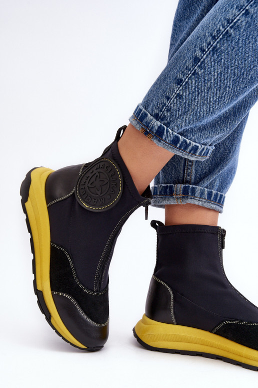 Dámske čižmy so zipsami Máciejka 06297-01 čierna Dámske čižmy so zipsami Máciejka 06297-01 čierna