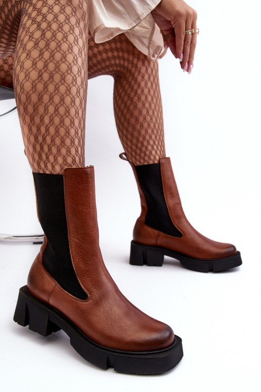 Čižmy Laura Messi 2693/229 Hnedá farba