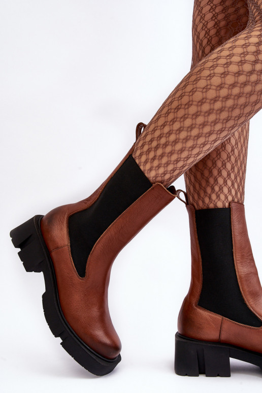 Čižmy Laura Messi 2693/229 Hnedá farba