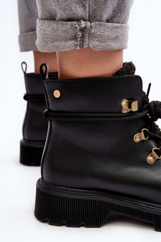 Kožené Čižmy topánky Dámske GOE MM2N4082 čierna