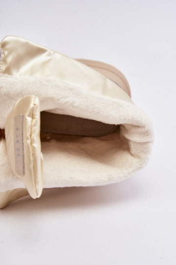 Snehule Dámske Zapnuté hrubej podrážke so zipsami GOE MM2N4079 béžová 2