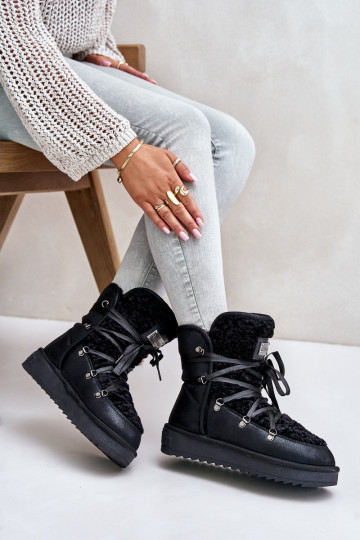 Snehule s platformou Vegetárian D.Franklin DFSH370004 čierna