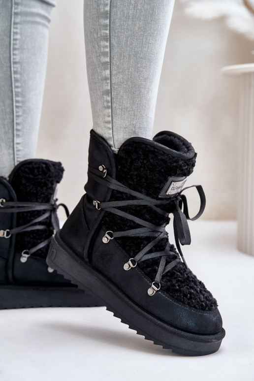 Snehule s platformou Vegetárian D.Franklin DFSH370004 čierna