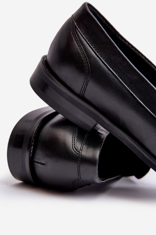 pánske Kožené topánky Mokasíny Zazoo 1570/1 čierna