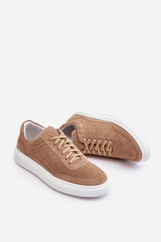 pánske tenisky zo semišu Zazoo 1544 béžová pánske tenisky zo semišu Zazoo 1544 béžová