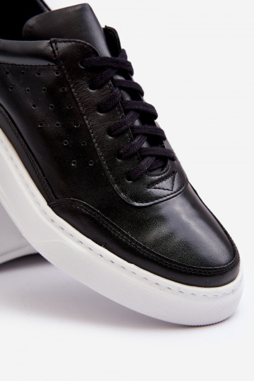 pánske tenisky Kožené Zazoo 1544 čierna 2