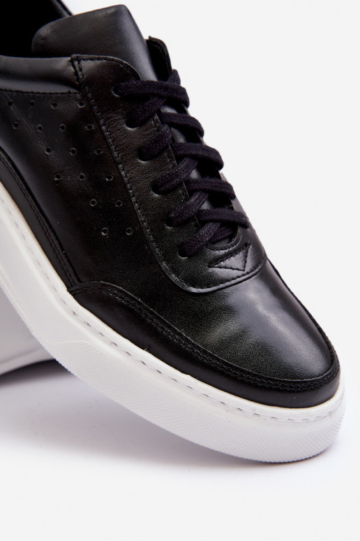 pánske tenisky Kožené Zazoo 1544 čierna pánske tenisky Kožené Zazoo 1544 čierna