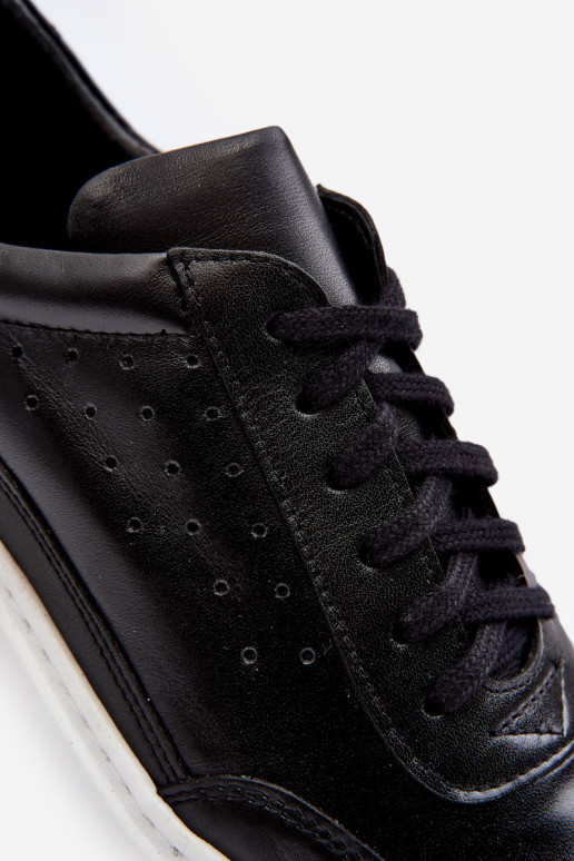 pánske tenisky Kožené Zazoo 1544 čierna pánske tenisky Kožené Zazoo 1544 čierna