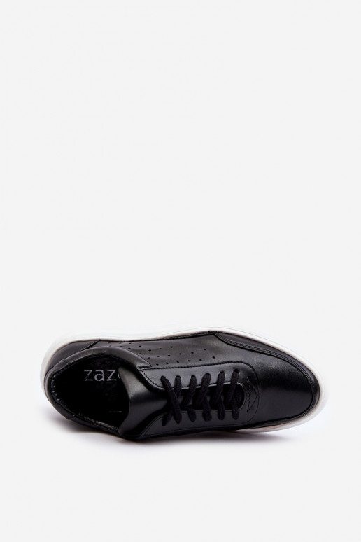 pánske tenisky Kožené Zazoo 1544 čierna pánske tenisky Kožené Zazoo 1544 čierna