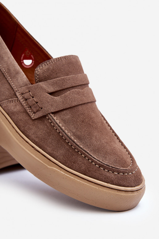 zo semišu Pánske topánky Mokasíny Zazoo 1574 béžová zo semišu Pánske topánky Mokasíny Zazoo 1574 béžová