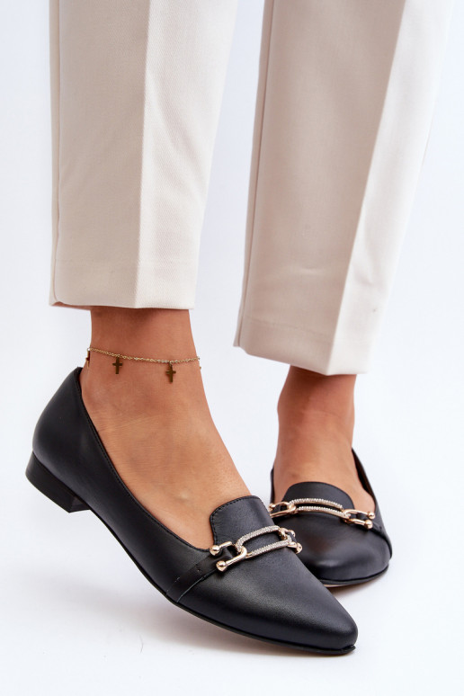 Zazoo 2885 Balerínky s ozdobami čierna