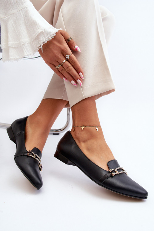 Zazoo 2885 Balerínky s ozdobami čierna