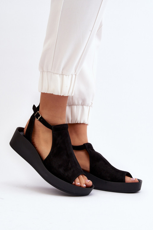 Zazoo 2914 Dámske semišové sandále čierna