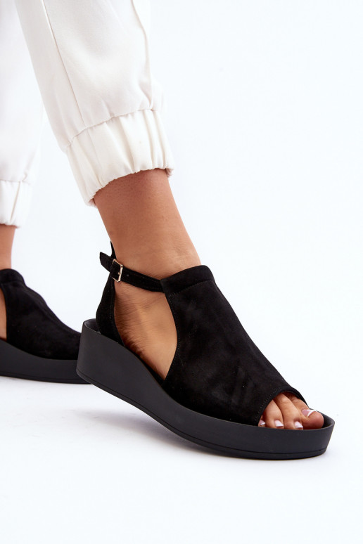 Zazoo 2914 Dámske semišové sandále čierna