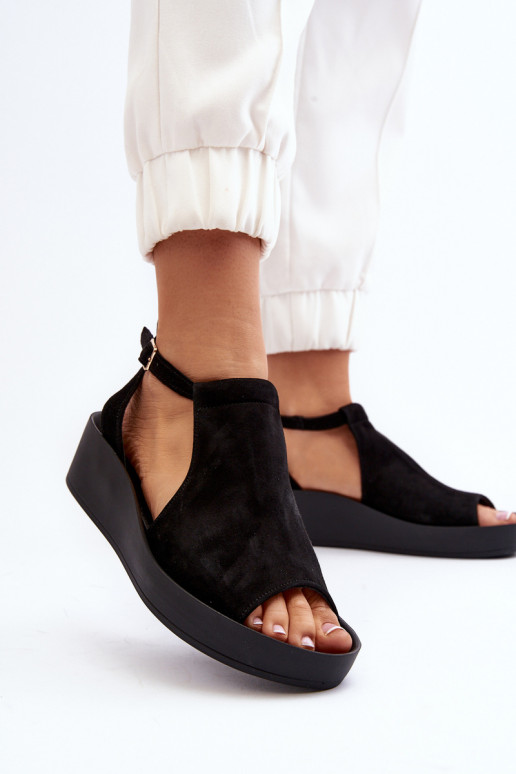 Zazoo 2914 Dámske semišové sandále čierna